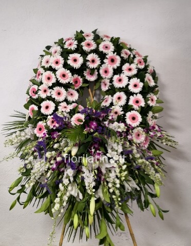 Corona con fiori freschi assortiti | Funebre